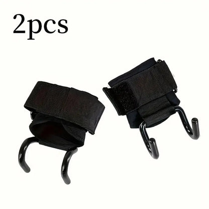 2-Pack Wrist Hooks with Padded Handles for Weightlifting & Pull-Ups