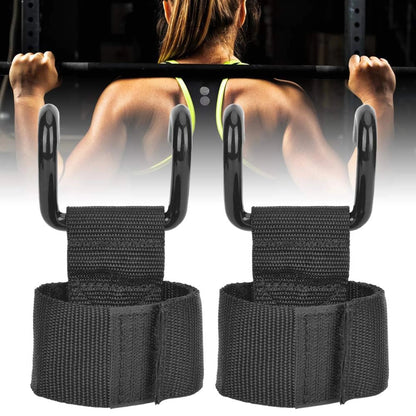 2-Pack Wrist Hooks with Padded Handles for Weightlifting & Pull-Ups